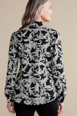 Fashion Soft Surroundings Winona Pullover NeutralScroll