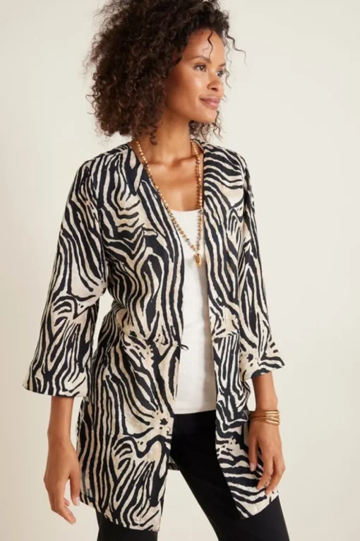 Clearance Soft Surroundings Zella Topper BrownZebra