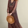 New Soft Surroundings Zellige Maxi Dress TuscanMedallion