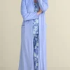 Sale Soft Surroundings Zinfandel Zip Up Robe PorcelainBlue